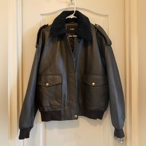 EUC Maje Blastiya oversized leather bomber jacket size 0